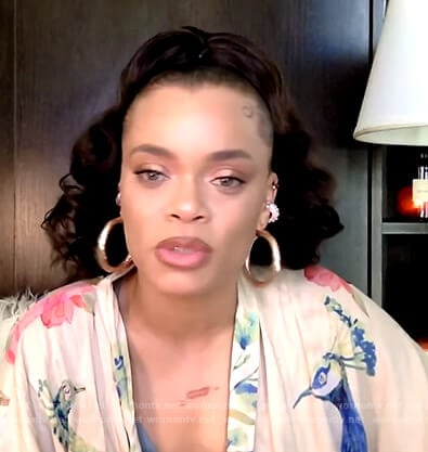 Andra Day's floral kimono on The Drew Barrymore Show