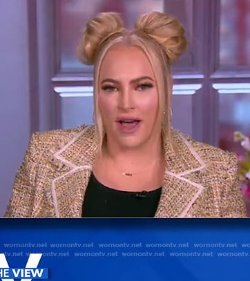 Meghan's tweed double breasted blazer on The View