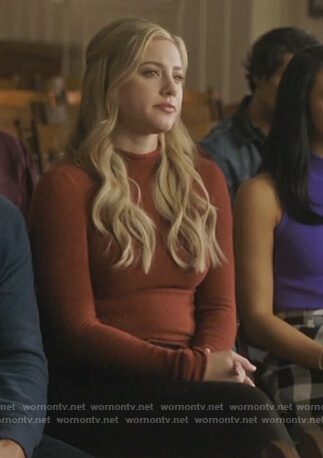 Betty's brown turtleneck sweater on Riverdale