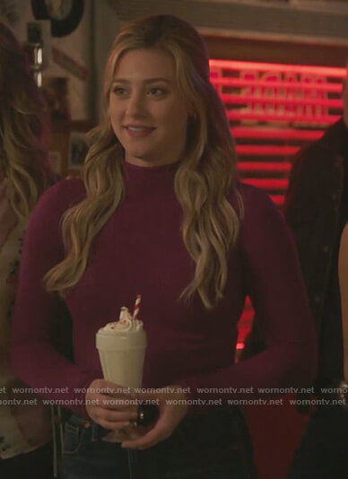 Betty's purple mock neck sweater on Riverdale