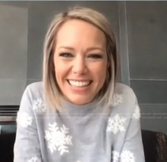Dylan's grey snowflake sweater on Today