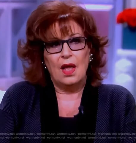 Joy's contrast ribbed cardigan on The View