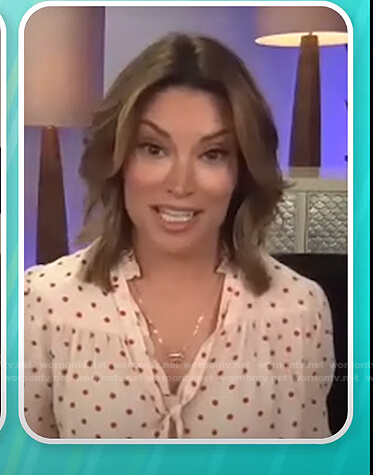 Kit's polka dot blouse on Access Hollywood
