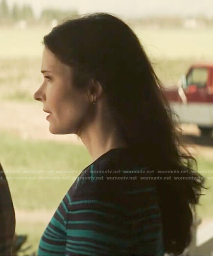 Lois's turquoise striped sweater on Superman & Lois