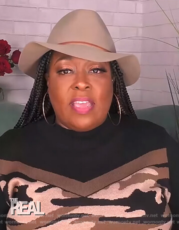 Loni's camo colorblock dress on The Real