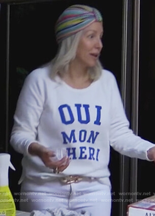 Margaret's Oui Mon Cheri sweatshirt on The Real Housewives of New Jersey
