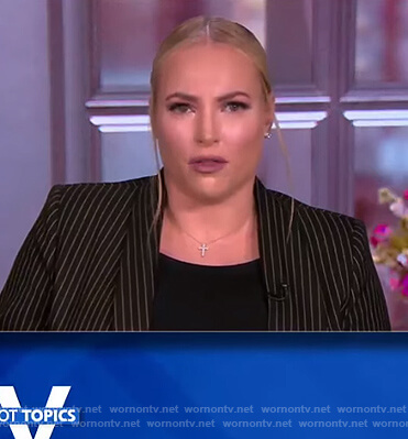 Meghan's black pinstripe blazer on The View