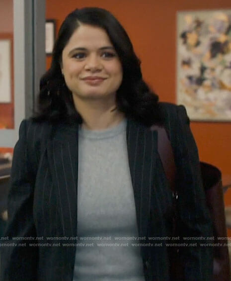 Mel's black pinstripe blazer on Charmed