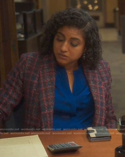 Mikaela's pink tweed blazer and skirt suit on Mr Mayor