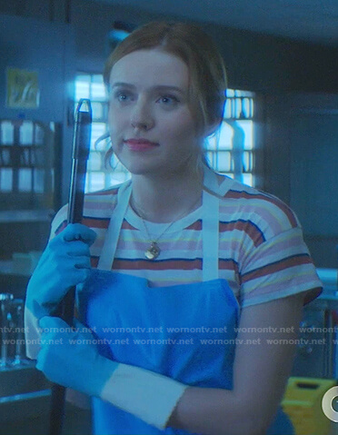Nancy's striped tee on Nancy Drew