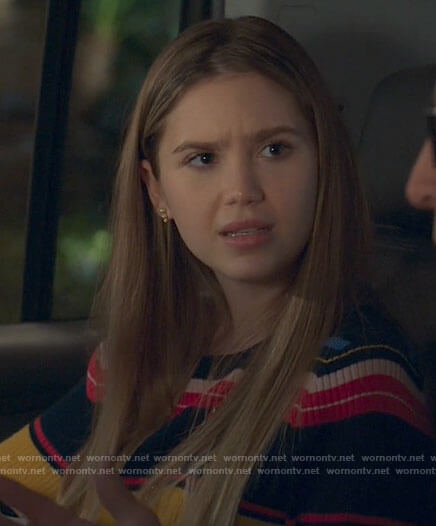 Orly's multi colored stripe sweater on Mr Mayor