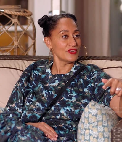Rainbow's abstract print tee and skirt on Black-ish
