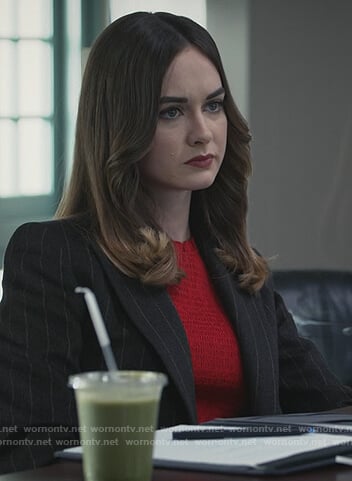 Sam's red smocked top on All Rise