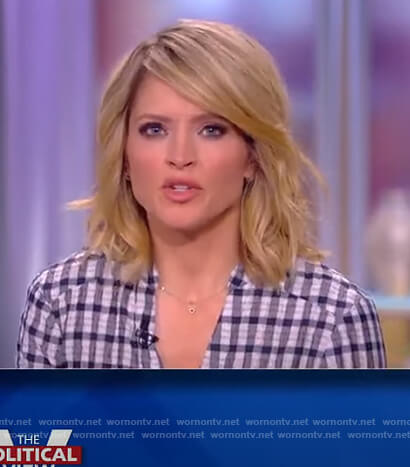 Sara's gingham check mini dress on The View