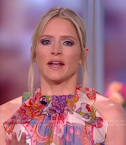 Sara's paisley ruffle top on The View