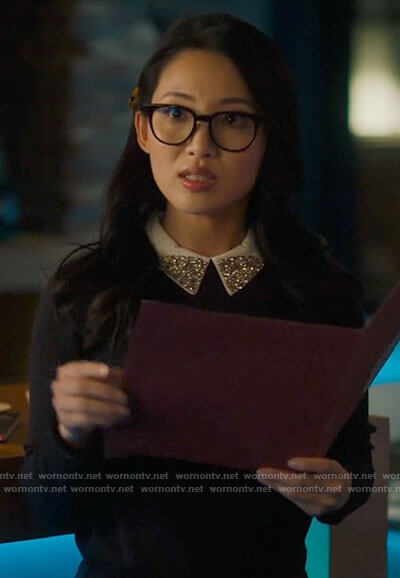 Swan's embellished collar sweater on Charmed