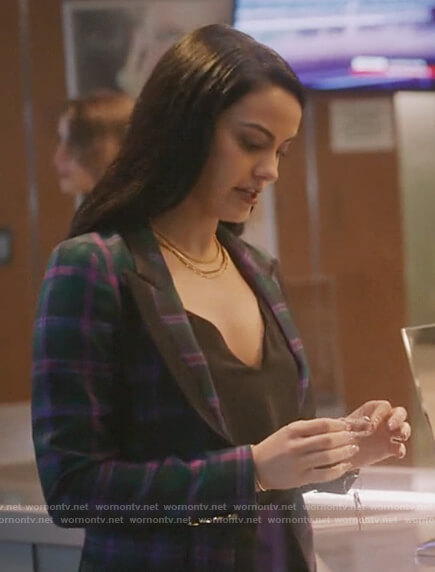 Veronica's green plaid blazer on Riverdale