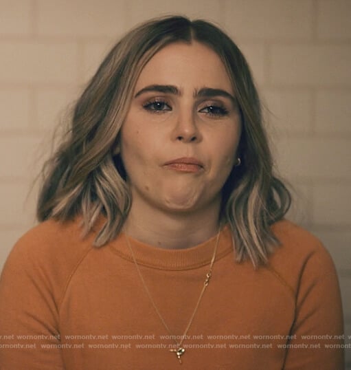 Annie's orange sweatshirt on Good Girls