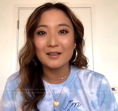 Ashley Park's tie dye tee on The Drew Barrymore Show