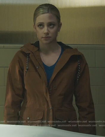Betty's brown jacket with pockets on Riverdale