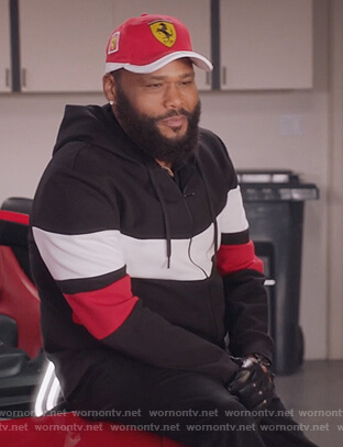 Andre's black stripe hoodie on Black-ish