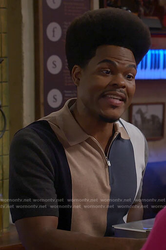 Carter's colorblock zip polo shirt on Call Me Kat