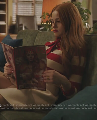 Cheryl's white ruffle mini skirt on Riverdale