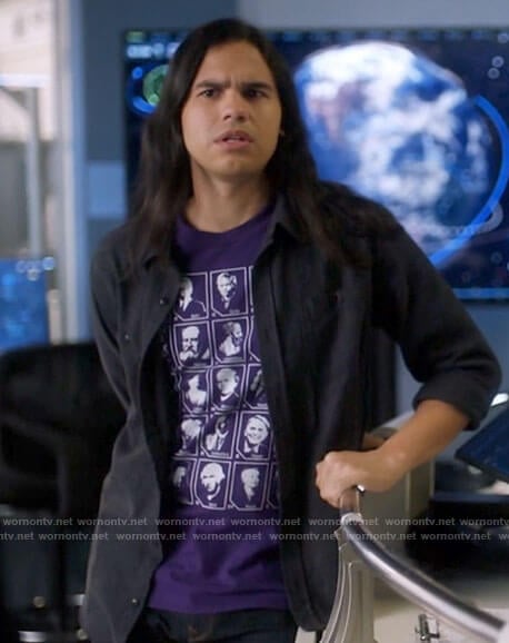 Cisco's purple scientists graphic t-shirt on The Flash