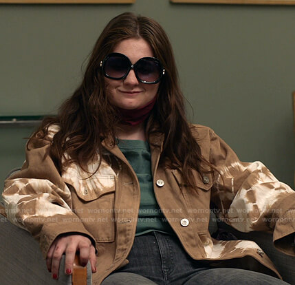 Debbie's brown tie dye jacket on Shameless