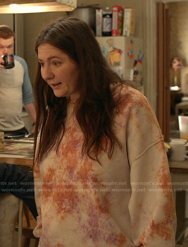 Debbie's tie dye oversized sweatshirt on Shameless