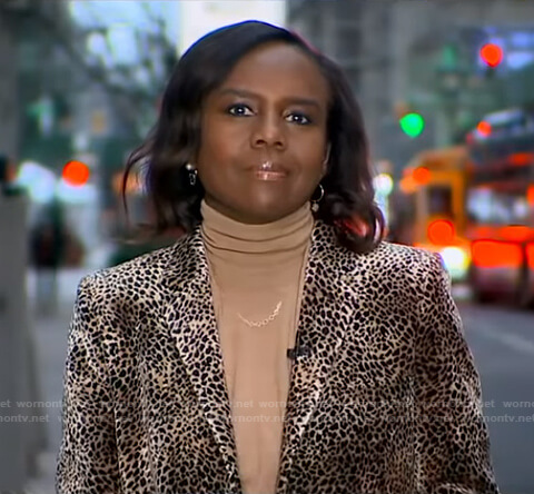 Deborah's leopard velvet coat on Good Morning America
