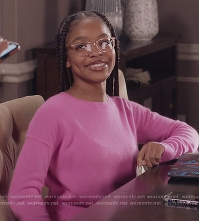 Diane's pink sweater on Black-ish