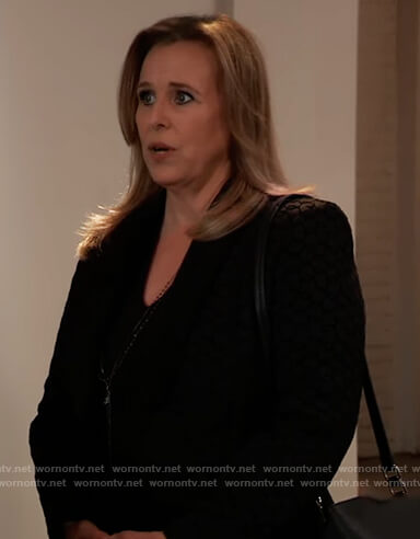Laura's black blazer on General Hospital
