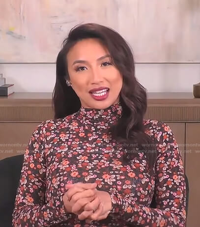 Jeannie's floral mock neck dress on The Real