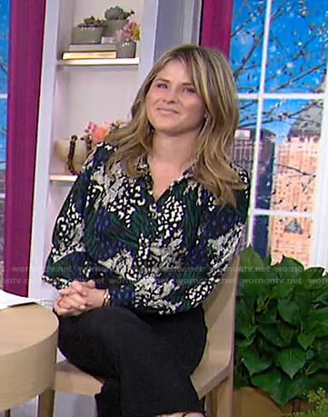 Jenna's mixed animal print blouse on Today