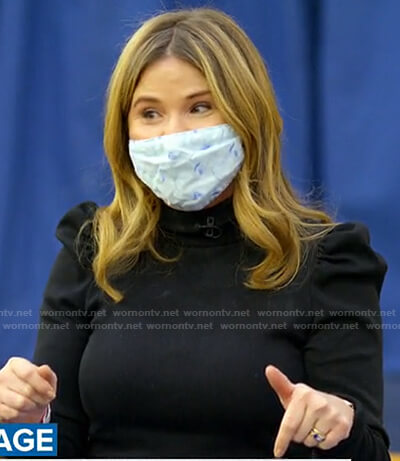 Jenna's black puff sleeve sweater on Today