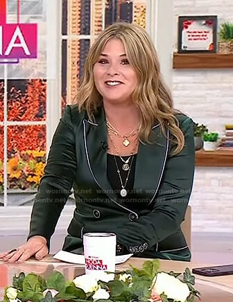 Jenna's green satin blazer on Today