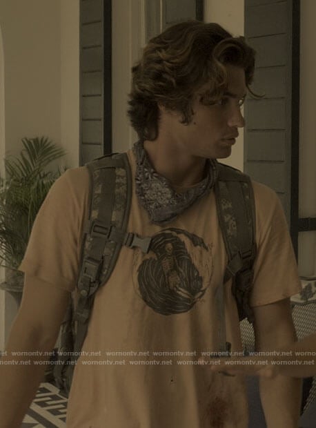 John B's skeleton t-shirt on Outer Banks
