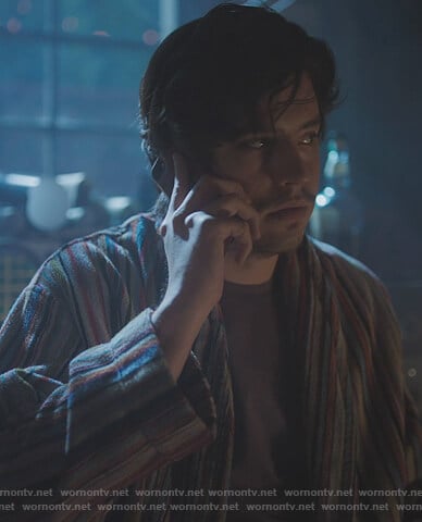 Jughead's stripe robe on Riverdale