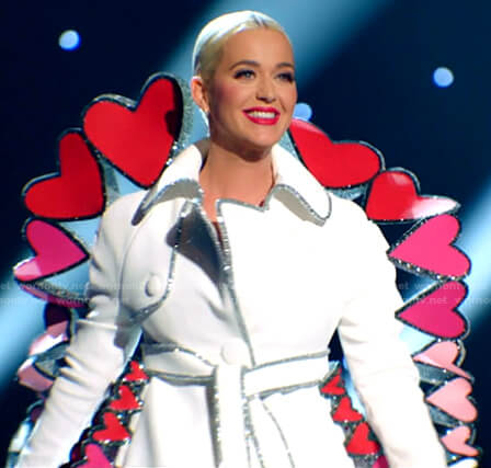 Katy's heart embellished dress on American Idol