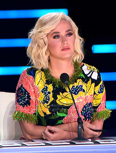 Katy's sequin floral dress on American Idol
