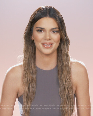 Kendall's gray bodysuit on Keeping Up with the Kardashians
