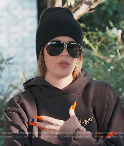 Khloe's Kim is my lawyer hoodie on Keeping Up with the Kardashians