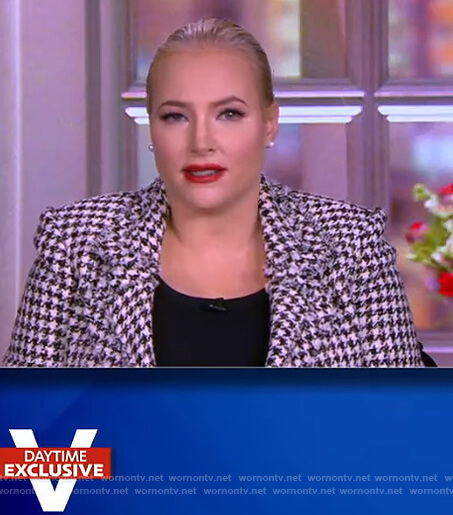 Meghan's houndstooth tweed blazer on The View