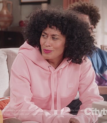 Rainbow's pink smiley face hoodie on Black-ish