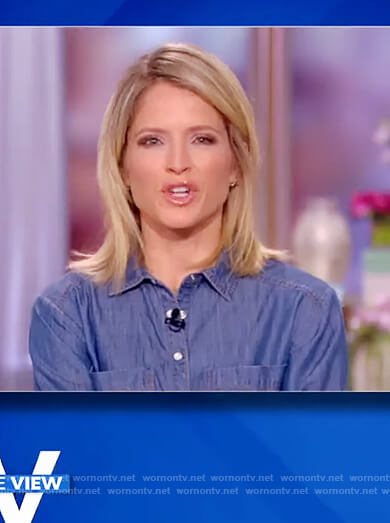 Sara's chambray shirtdress on The View