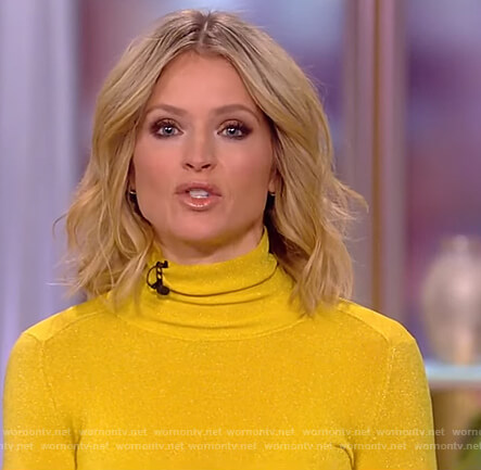 Sara's yellow turtleneck top on The View
