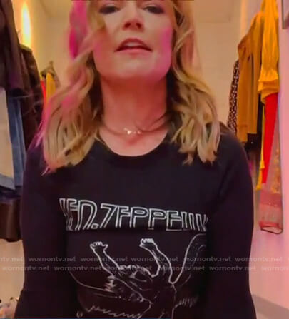 Savannah's black Led Zeppelin Sweatshirt on Today