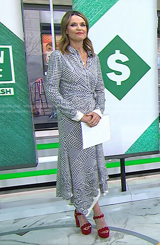 Savannah's plaid shirtdress on Today