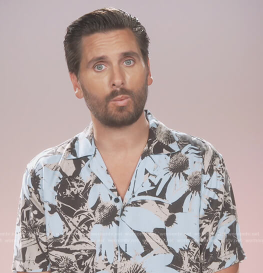 Scott's blue floral confessional shirt on Keeping Up with the Kardashians